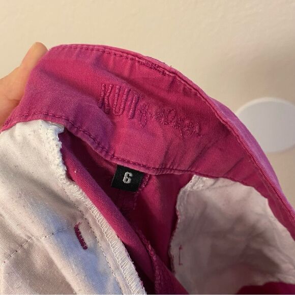 KUT from the Kloth Hot pink fuchsia Crop Stretch Pants Style KC330MA3SF -6 - Picture 9 of 12